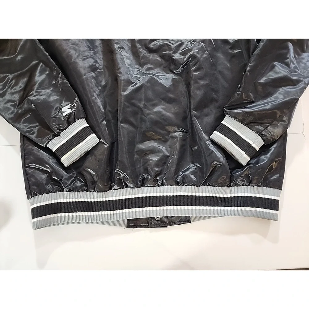 NBA‎ Starter Brooklyn Nets Team Satin Snap Up Jacket Mens 2XL
